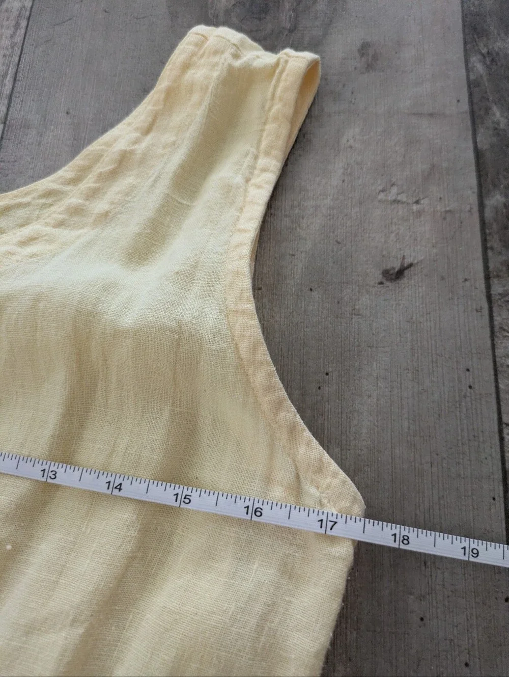 C C Collection Dress Womens M Yellow Midi Sleeveless Linen Floral VTG USA